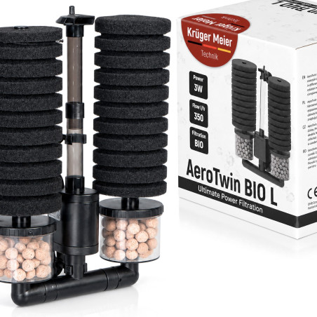 Kruger Meier AeroTwin BIO L - filtr wewnętrzny gąbkowy z biofiltracją