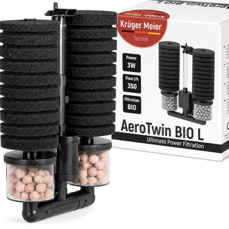Kruger Meier AeroTwin BIO L - filtr wewnętrzny gąbkowy z biofiltracją