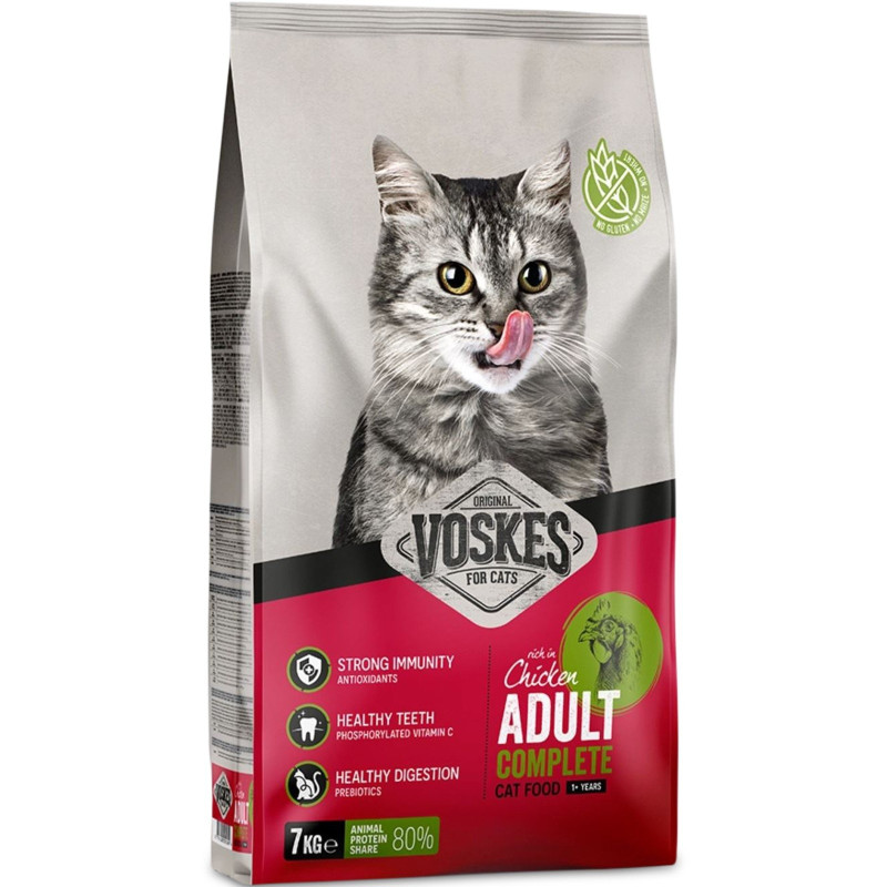 Voskes Adlut Chicken 7kg - karma dla kotów dorosłych