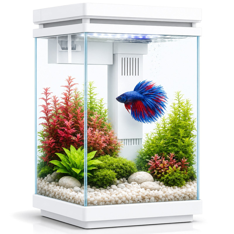 Kruger Meier LUMIQ AquaCube 10l White - akwarium z filtrem i oświetleniem