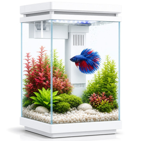 Kruger Meier LUMIQ AquaCube 10l White - akwarium z filtrem i oświetleniem