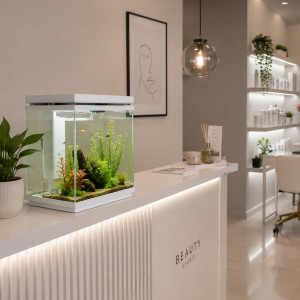 Kruger Meier LUMIQ AquaCube 10l White - akwarium z filtrem i oświetleniem