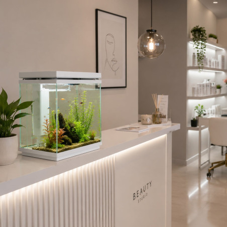 Kruger Meier LUMIQ AquaCube 10l White - akwarium z filtrem i oświetleniem