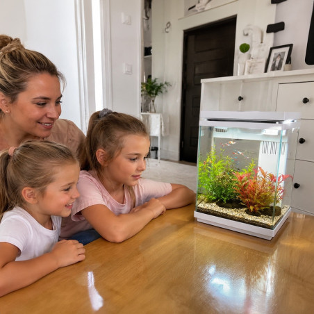 Kruger Meier LUMIQ AquaCube 10l White - akwarium z filtrem i oświetleniem