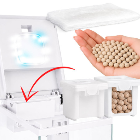 Kruger Meier LUMIQ AquaCube 10l White - akwarium z filtrem i oświetleniem