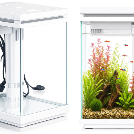 Kruger Meier LUMIQ AquaCube 10l White - akwarium z filtrem i oświetleniem
