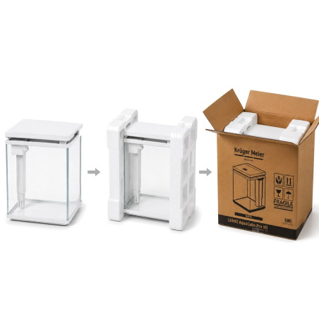Kruger Meier LUMIQ AquaCube 10l White - akwarium z filtrem i oświetleniem
