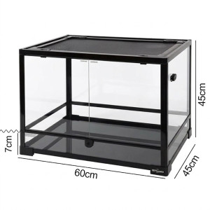 Repti-Zoo Glass Terrarium 60x45x45cm - szklane terrarium z metalową siatką