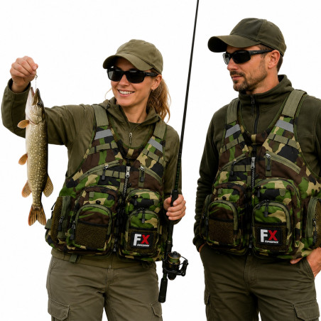 Fishing Expedition MaxiVest Camo - kamizelka wędkarska