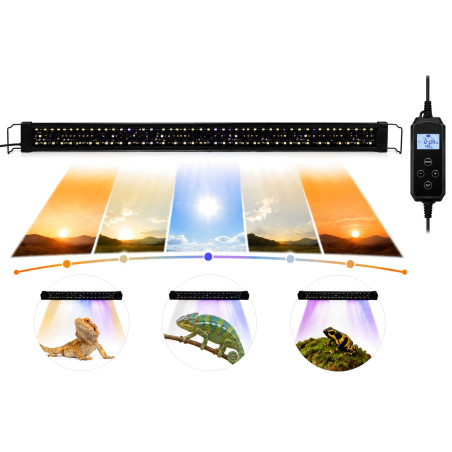 Repti-Zoo Natural Light LED UVB 24W - lampa automatyczna do terrarium 90cm