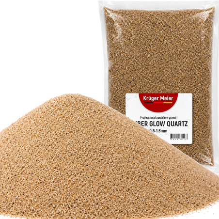 Kruger Meier Amber Glow Quartz 0.8-1.6 mm – Żwirek akwarystyczny 2 kg