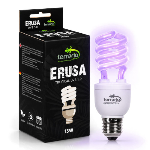 Terrario Erusa Tropical UVB 5.0 żarówka spiralna 13W - Idealna do tropikalnych terrariów