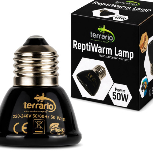 Terrario ReptiWarm 50W - mini emiter ciepła | Bezpieczne ciepło dla gadów