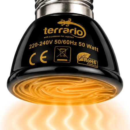 Terrario ReptiWarm 50W - mini emiter ciepła | Bezpieczne ciepło dla gadów