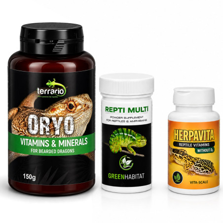 Terrario ORYO for Bearded Dragons 150g witaminy dla agamy brodatej - Zdrowe kości i lepszy apetyt