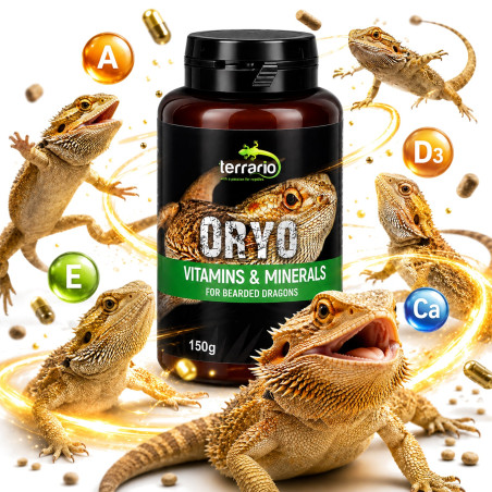Terrario ORYO for Bearded Dragons 150g witaminy dla agamy brodatej - Zdrowe kości i lepszy apetyt