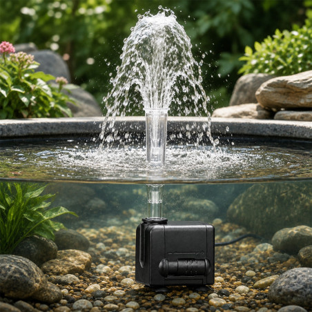 Kruger Meier Sturmkraft Brunnen - zestaw fontannowy 450l/h | Idealny do oczka wodnego
