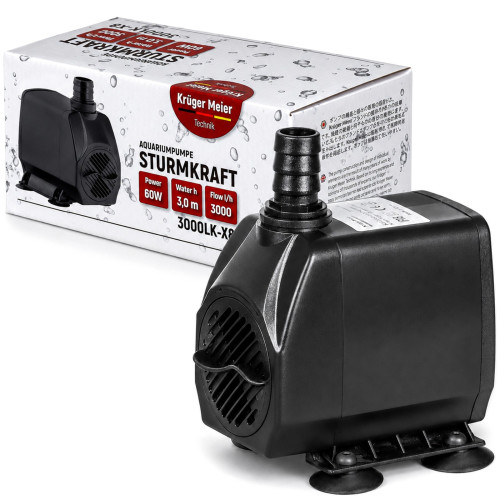 Kruger Meier Sturmkraft 3000LK-X8 - pompa wody 3000l/h | Idealna do oczka wodnego