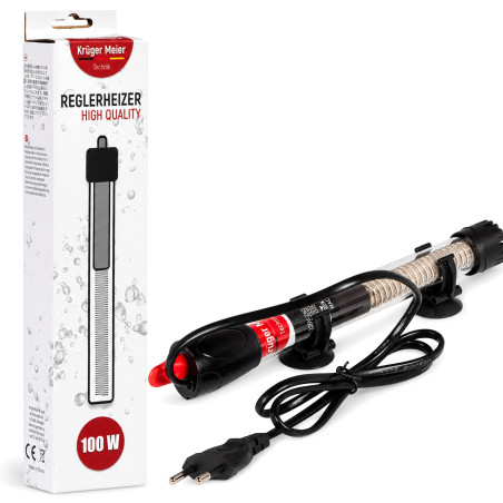 Kruger Meier Reglerheizer 100W - grzałka z termostatem do akwarium | Stabilna temperatura, bezpieczna dla ryb