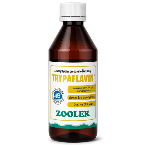 Preparat przeciwbakteryjny Zoolek Trypaflavin 250 ml, uzdatniacz wody do akwarium
