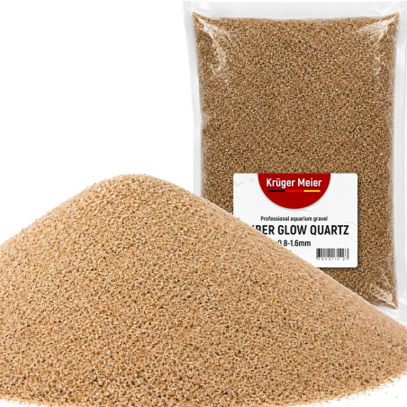 Żwirek akwarystyczny Kruger Meier Amber Glow Quartz 0,8-1,6 mm 2 kg bursztynowy