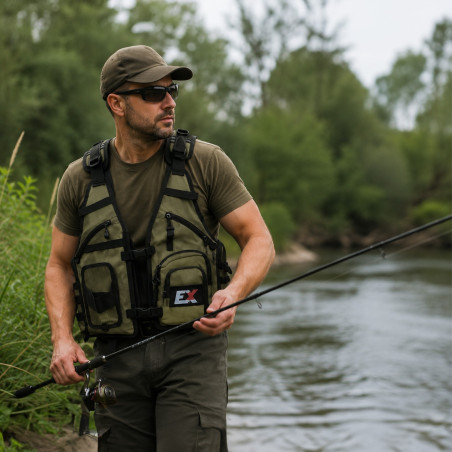 Kamizelka wędkarska Fishing Expedition CombiVest Green