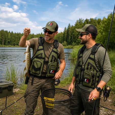 Kamizelka wędkarska Fishing Expedition CombiVest Green