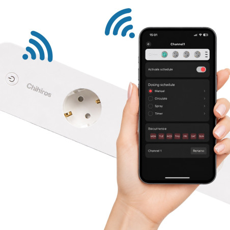 Listwa zasilająca Chihiros Smart Power Strip WiFi, programator i zdalne sterowanie do terrarium
