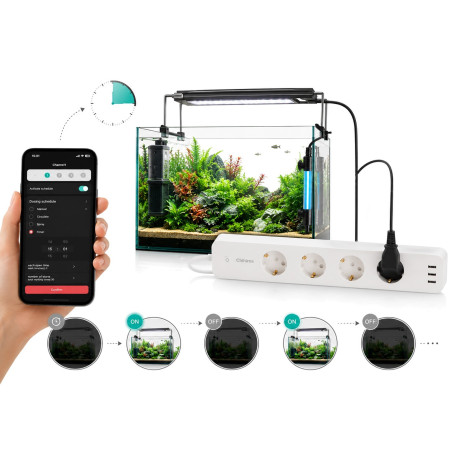 Listwa zasilająca Chihiros Smart Power Strip WiFi, programator i zdalne sterowanie do terrarium