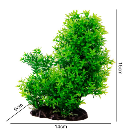Kruger Meier Plant Green Bush - roślinka sztuczna | Idealna do akwarium słodkowodnego