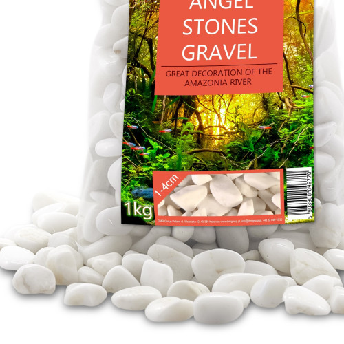 Eco Plant Angel Stones 1kg białe otoczaki 10-40mm - Idealne do akwarium