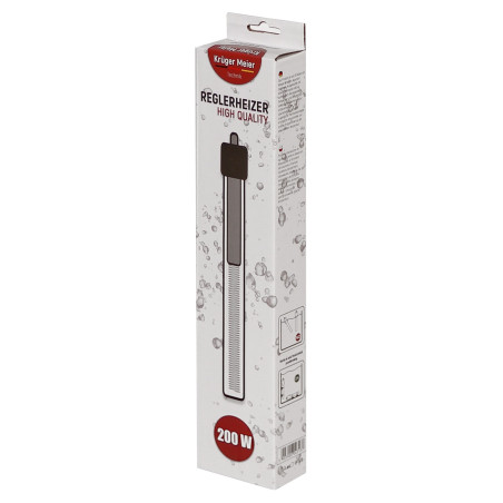 Kruger Meier Reglerheizer 200W grzałka z termostatem | Idealna do akwarium morskiego