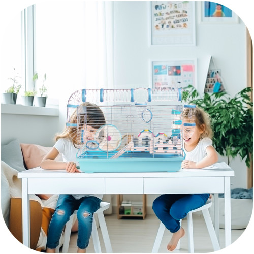 Furrever Friends Miku Canals Blue klatka dla gryzoni kompletny zestaw - Gotowy do użycia