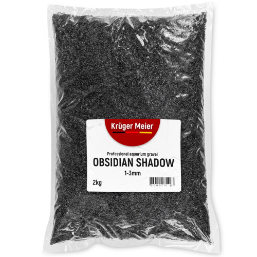 Kruger Meier Obsidian Shadow 1–3 mm – Żwirek akwarystyczny 2 kg - Idealny do akwarium