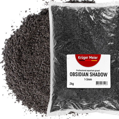 Kruger Meier Obsidian Shadow 1–3 mm – Żwirek akwarystyczny 2 kg - Idealny do akwarium