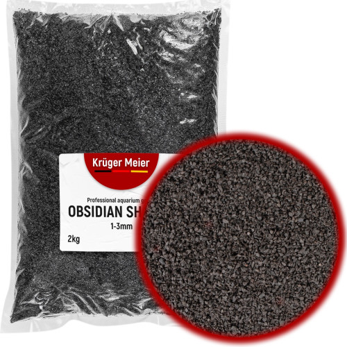 Kruger Meier Obsidian Shadow 1–3 mm – Żwirek akwarystyczny 2 kg - Idealny do akwarium