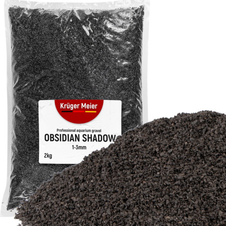 Kruger Meier Obsidian Shadow 1–3 mm – Żwirek akwarystyczny 2 kg - Idealny do akwarium