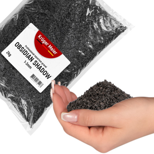 Kruger Meier Obsidian Shadow 1–3 mm – Żwirek akwarystyczny 2 kg - Idealny do akwarium