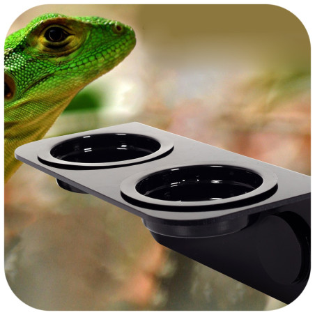 Repti-Zoo Double Magnetic Gecko Feeder miska wisząca magnetyczna - Łatwe i bezpieczne karmienie gekonów
