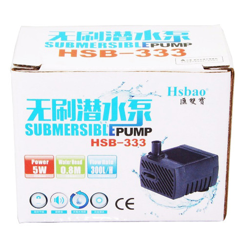 Hsbao HSB-333 - pompa 300l/h | Idealna do akwarium morskiego