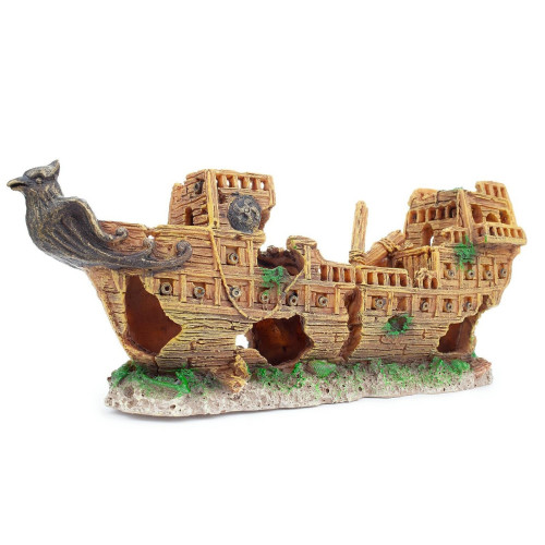 Ozdoba do akwarium Happet Statek Wrak 25 cm