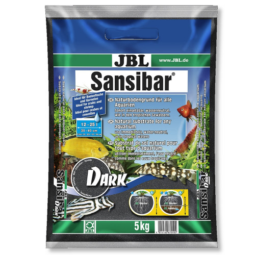 Piasek do akwarium JBL Sansibar Dark 5 kg czarny, do akwariów słodkowodnych i morskich