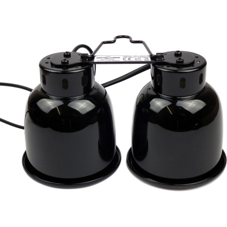 Repti-Zoo Podwójna Lampa na żarówki 2 x 40W - Niezawodne ogrzewanie terrarium