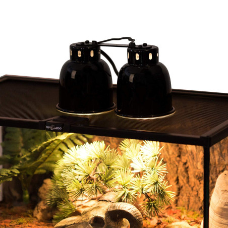 Repti-Zoo Podwójna Lampa na żarówki 2 x 40W - Niezawodne ogrzewanie terrarium