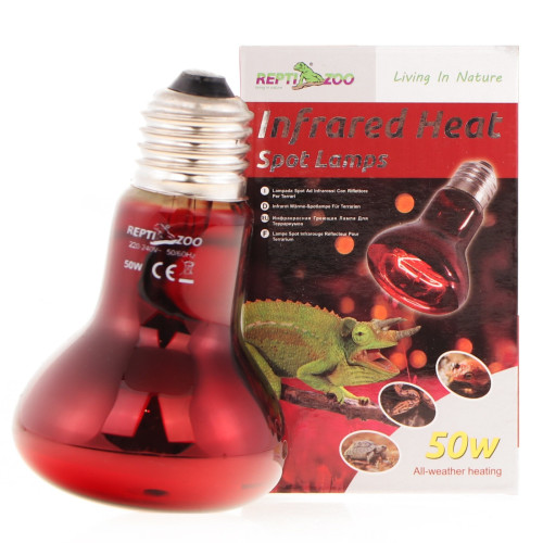 Repti-Zoo Infrared Heat 50W - żarówka grzewcza podczerwona | Szybkie i bezpieczne ogrzewanie terrarium