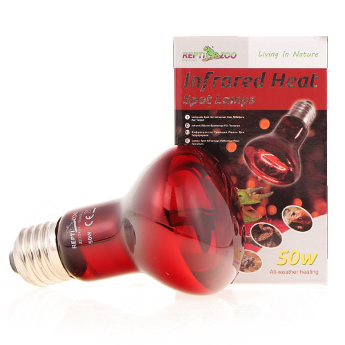 Repti-Zoo Infrared Heat 50W - żarówka grzewcza podczerwona | Szybkie i bezpieczne ogrzewanie terrarium