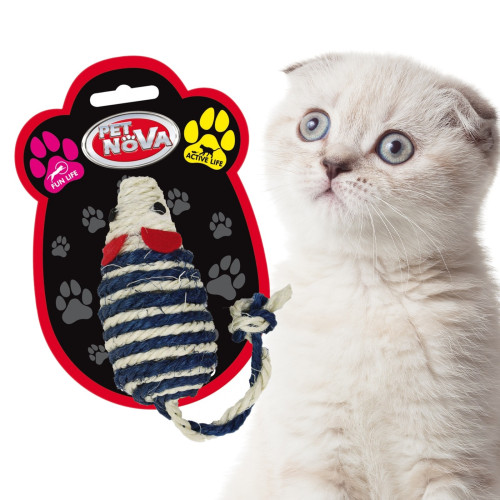 Pet Nova zabawka dla kota - myszka 10x5cm | Idealna do zabawy