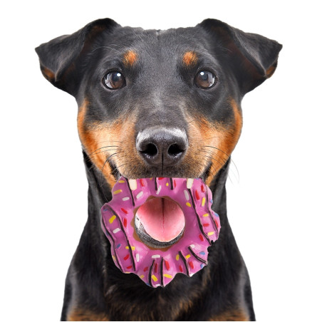 HappyPet Vinyl Donut - zabawka pączek | Wytrzymała, bezpieczna zabawa dla psa