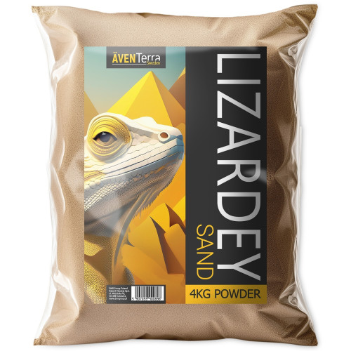 Aventerra Sweden LIZARDEY Sand 4kg - piasek dla gadów | Bezpyłowe, naturalne podłoże do terrarium