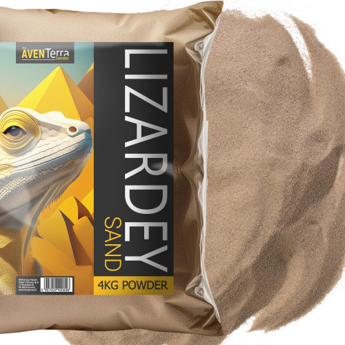 Aventerra Sweden LIZARDEY Sand 4kg - piasek dla gadów | Bezpyłowe, naturalne podłoże do terrarium